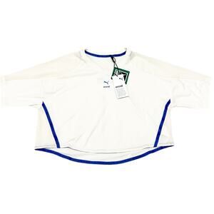 Puma Koche Cropped Tee White Asparagus Size Small NWT $85